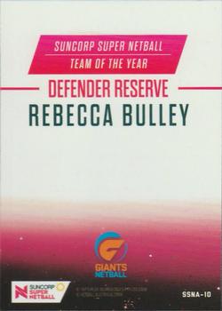 2018 Tap 'N' Play Suncorp Super Netball - Team of the Year #SSNA-10 Rebecca Bulley Back
